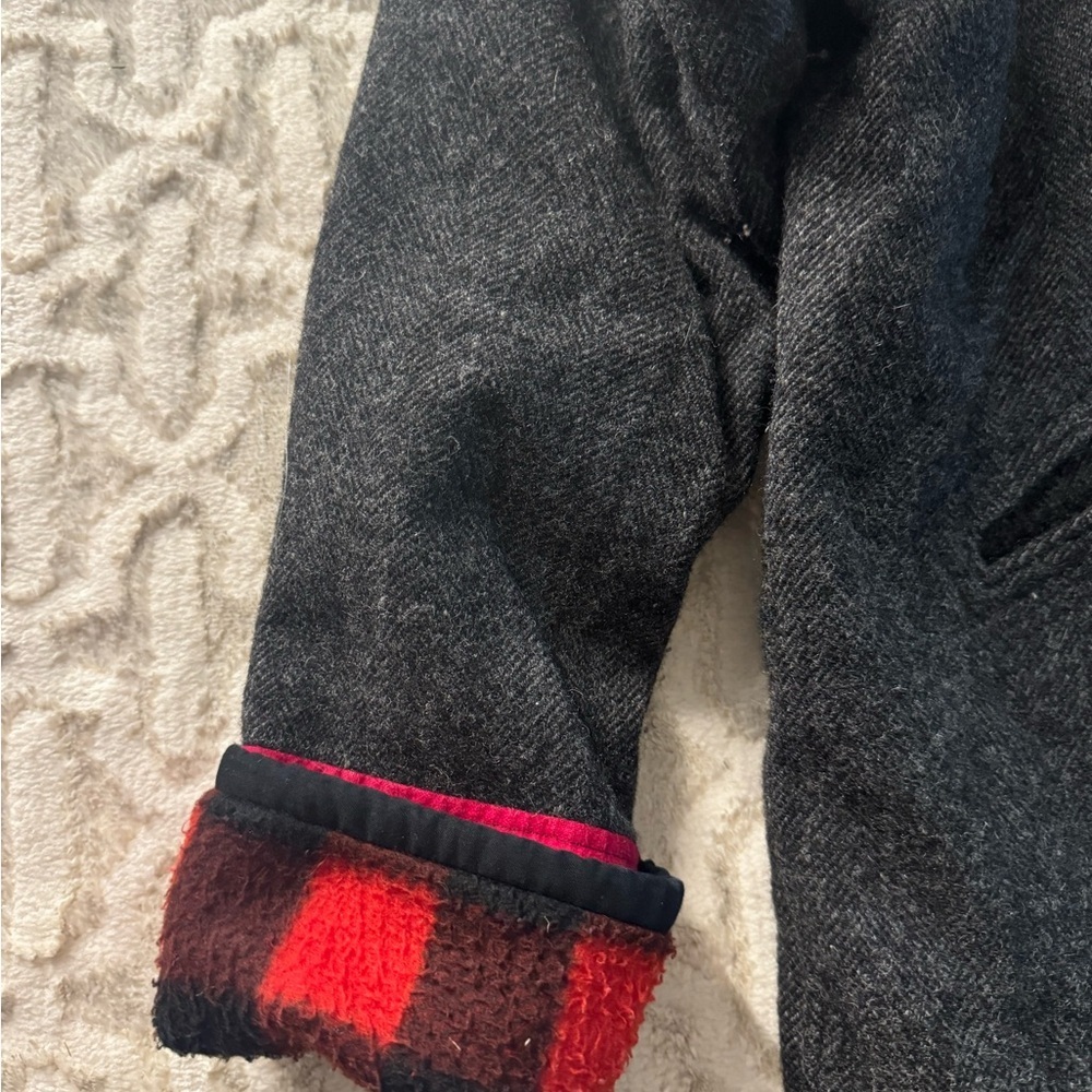 Vintage homemade wool and flannel men’s coat fits like a size large. - Picture 3 of 8